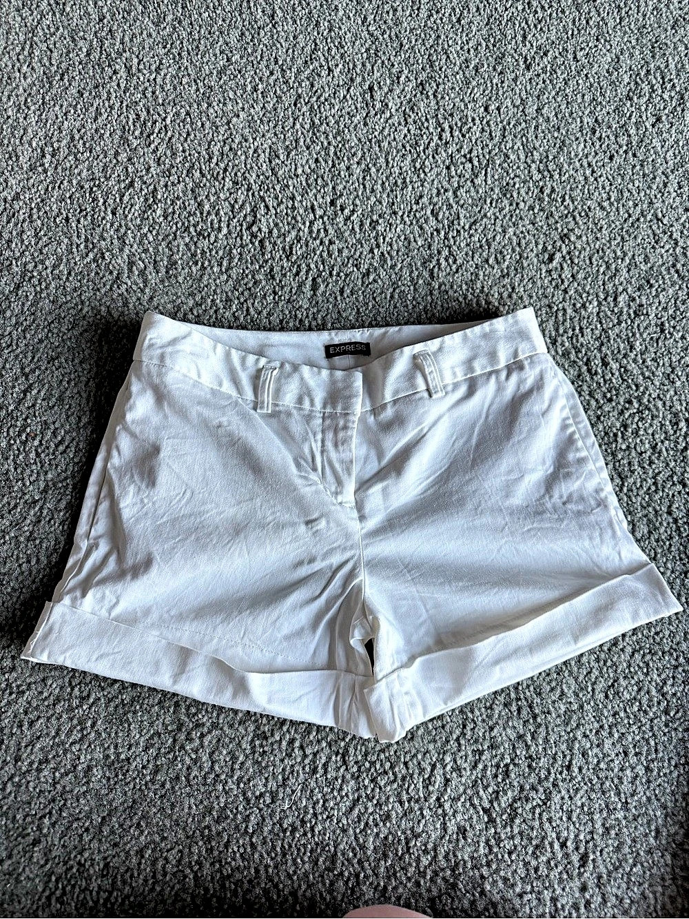 Express White Cotton Stretch Shorts Size 213